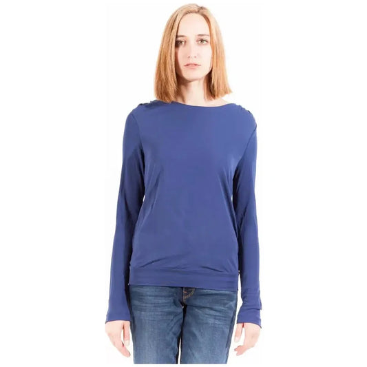 Gant Elegant Blue Viscose Long Sleeve Tee Gant