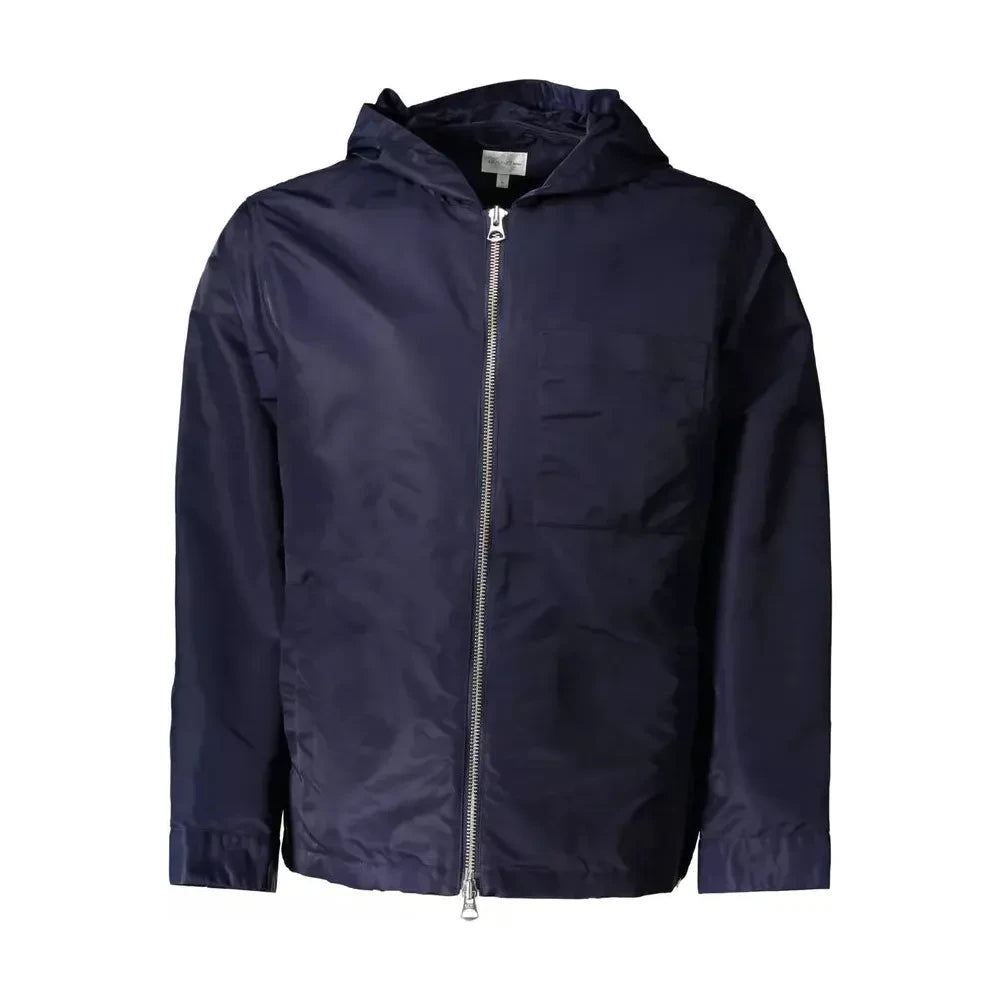 Gant Chic Blue Nylon Jacket with Hood Gant