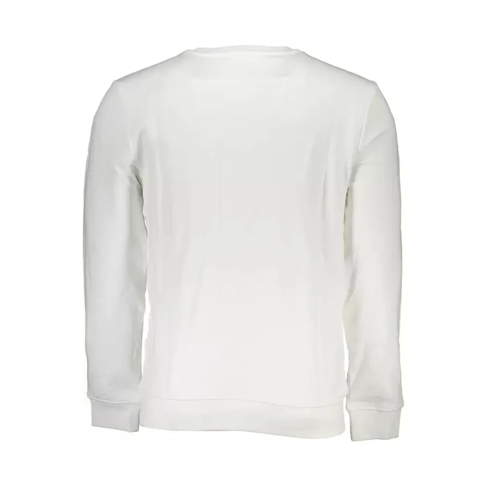 Guess Jeans Sleek White Crewneck Sweatshirt Guess Jeans