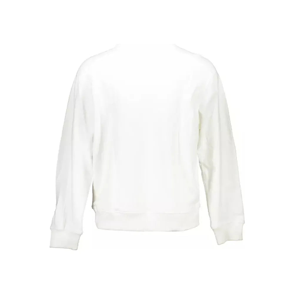 Calvin Klein Sleek White Cotton Logo Sweatshirt Calvin Klein