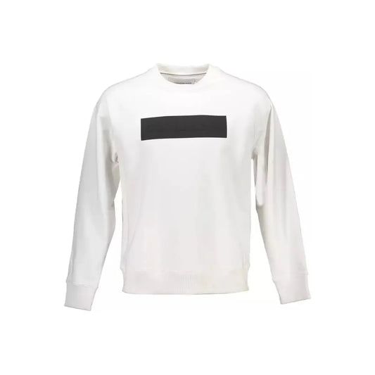 Calvin Klein White Cotton Men Sweater Calvin Klein