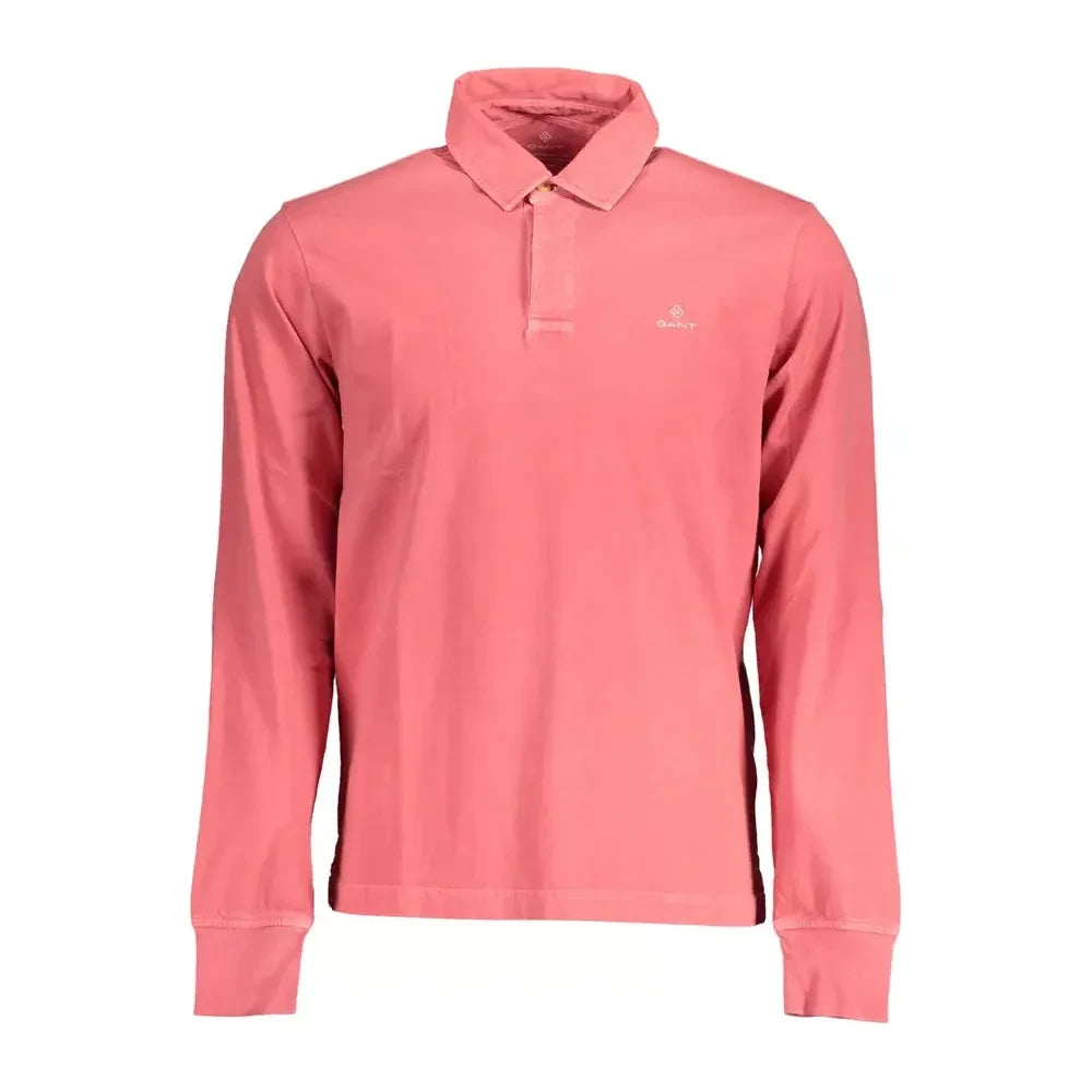 Gant Chic Pink Cotton Long-Sleeved Polo Shirt Gant