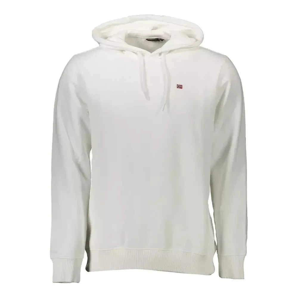 Napapijri Chic White Hooded Sweatshirt Napapijri