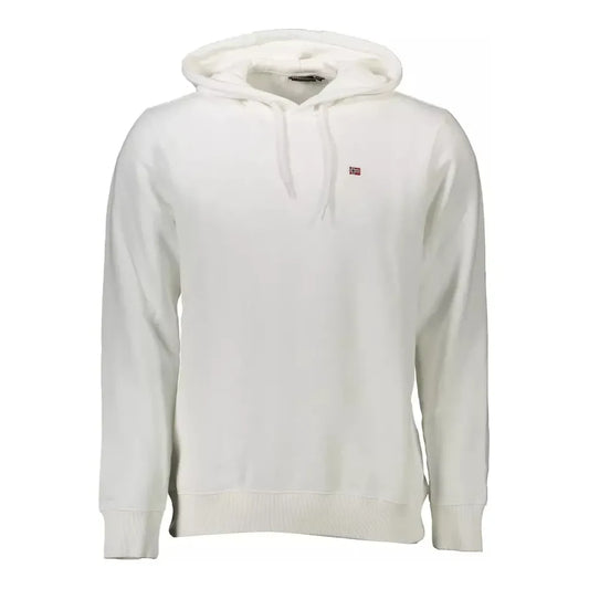 Napapijri Chic White Hooded Sweatshirt Napapijri