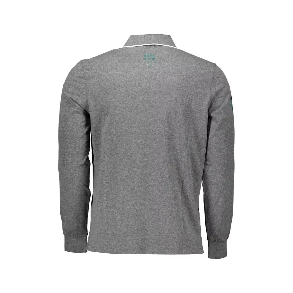 U.S. POLO ASSN. Elegant Gray Long-Sleeved Polo for Men U.S. POLO ASSN.