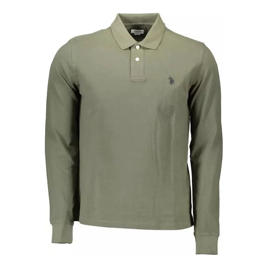 U.S. POLO ASSN. Elegant Green Long-Sleeved Polo Shirt U.S. POLO ASSN.