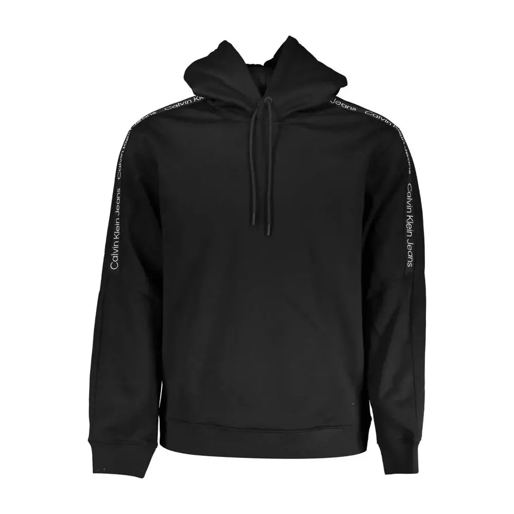 Calvin Klein Sleek Black Hooded Fleece Sweatshirt Calvin Klein