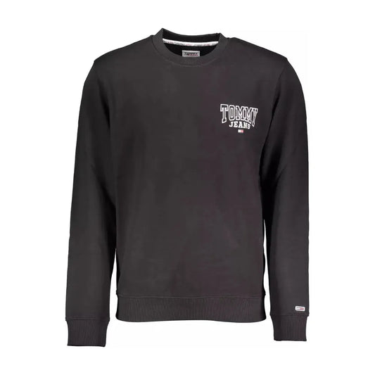 Tommy Hilfiger Sleek Crew-Neck Cotton Sweatshirt in Black Tommy Hilfiger