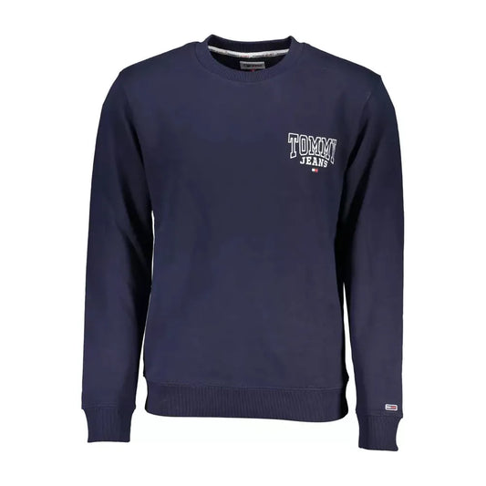 Tommy Hilfiger Classic Crew-Neck Blue Cotton Sweatshirt Tommy Hilfiger