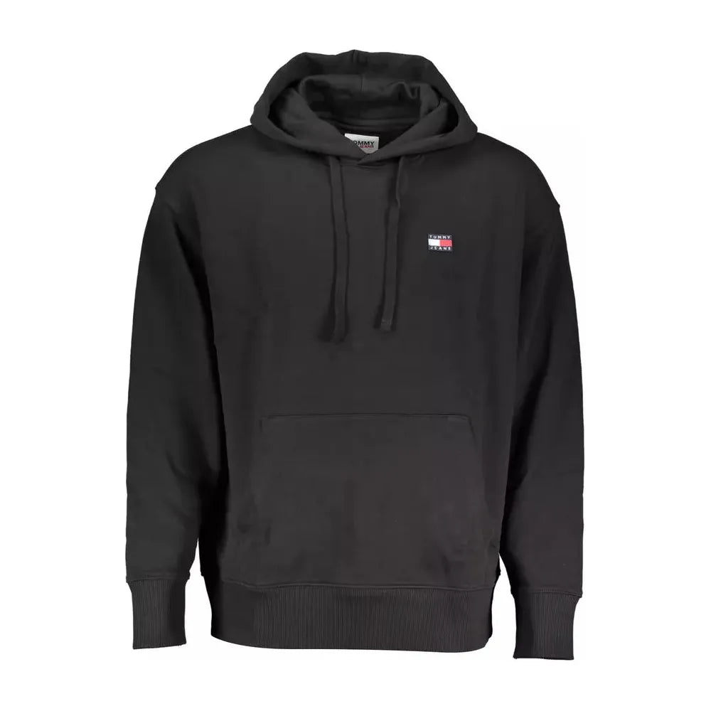 Tommy Hilfiger Sleek Hooded Cotton Sweatshirt in Black Tommy Hilfiger