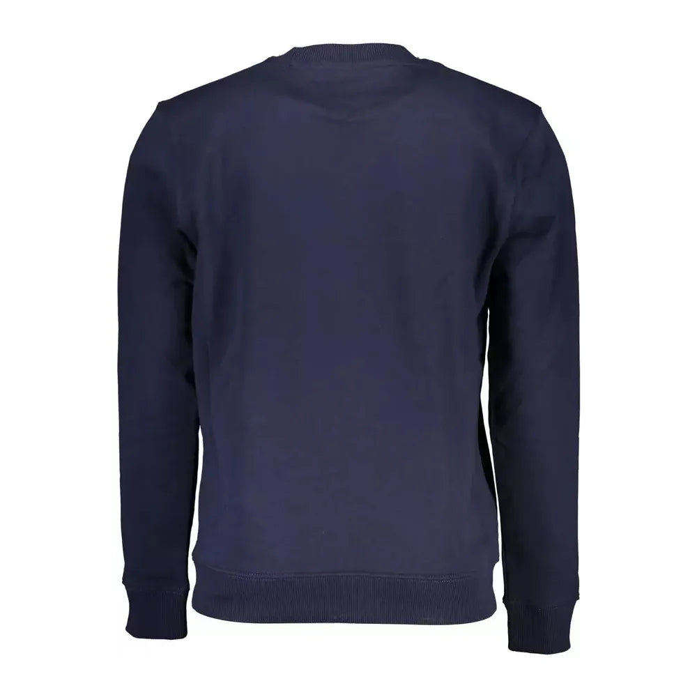 Tommy Hilfiger Classic Crew-Neck Blue Cotton Sweatshirt Tommy Hilfiger