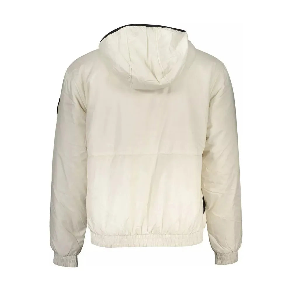 Calvin Klein Chic Beige Hooded Jacket with Contrasting Details Calvin Klein