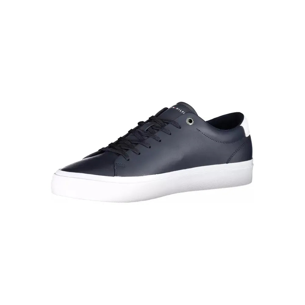 Tommy Hilfiger Elegant Blue Lace-Up Sneakers with Logo Detail Tommy Hilfiger