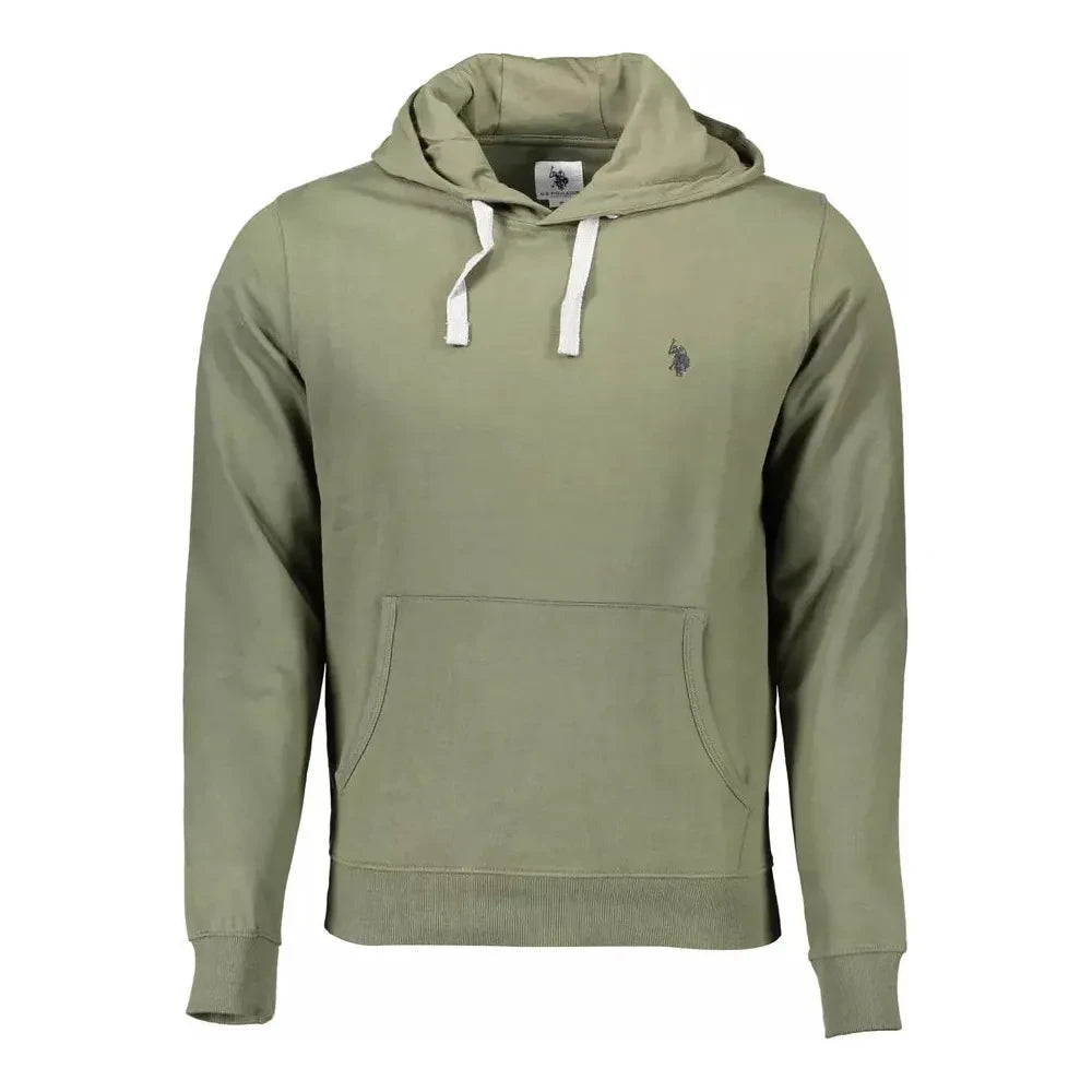 U.S. POLO ASSN. Elegant Green Hooded Sweatshirt With Logo U.S. POLO ASSN.