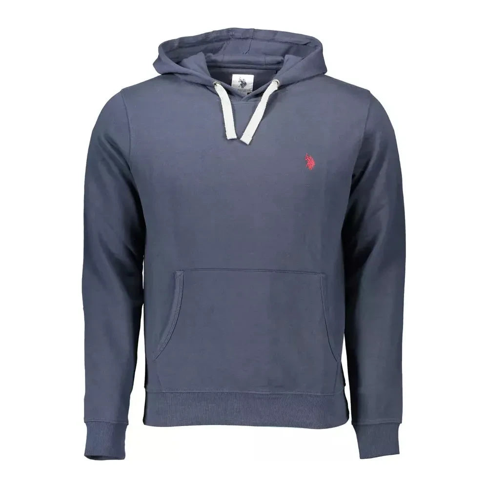 U.S. POLO ASSN. Chic Hooded Blue Sweater with Central Pocket U.S. POLO ASSN.