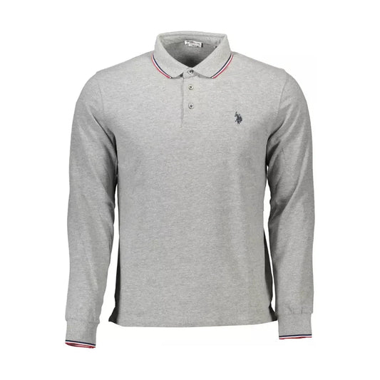 U.S. POLO ASSN. Elegant Long-Sleeve Polo with Contrast Details U.S. POLO ASSN.