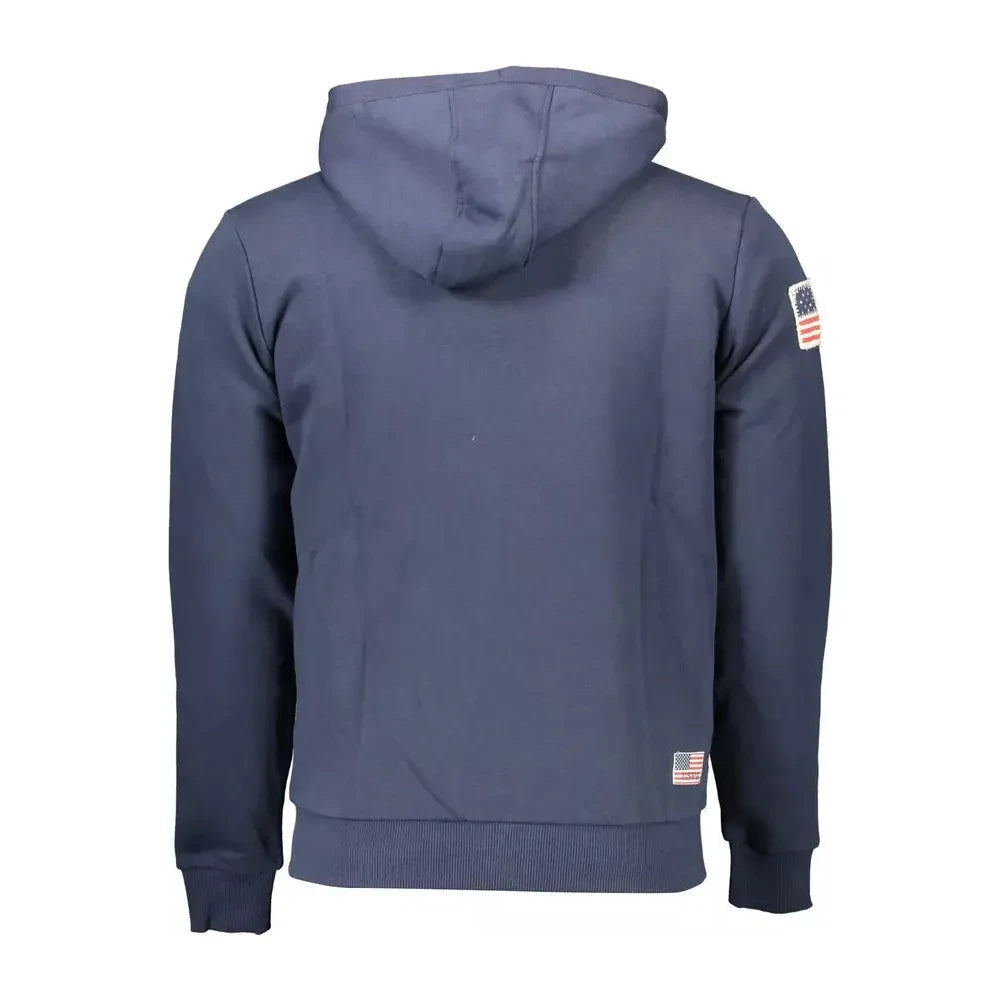 U.S. POLO ASSN. Chic Blue Hooded Sweatshirt with Embroidery Detail U.S. POLO ASSN.