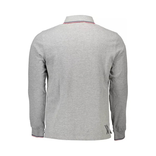 U.S. POLO ASSN. Elegant Long-Sleeve Polo with Contrast Details U.S. POLO ASSN.