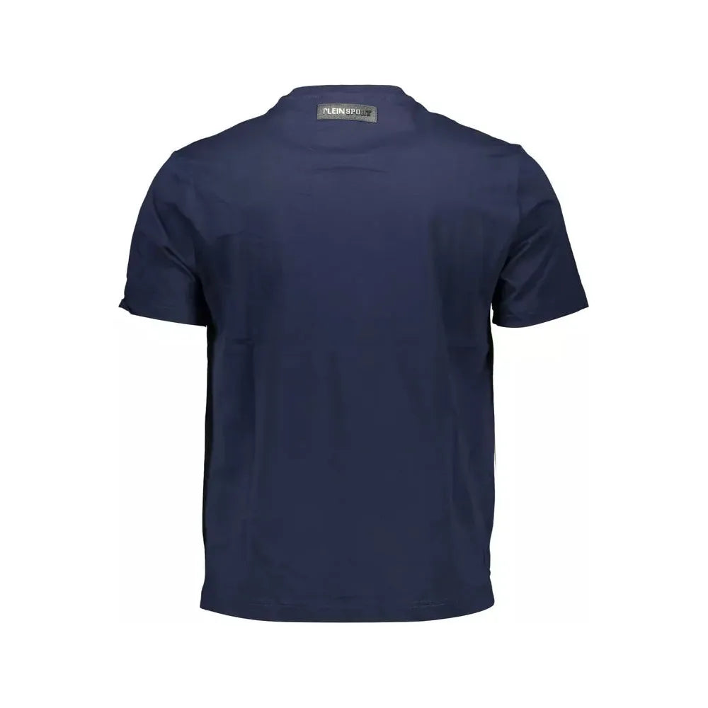 Plein Sport Sleek Blue Cotton Crew Neck Tee Plein Sport