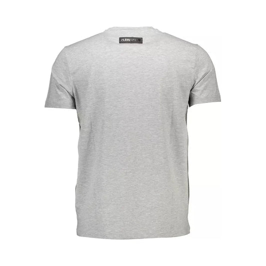 Plein Sport Sleek Gray Fitness Essential Tee Plein Sport