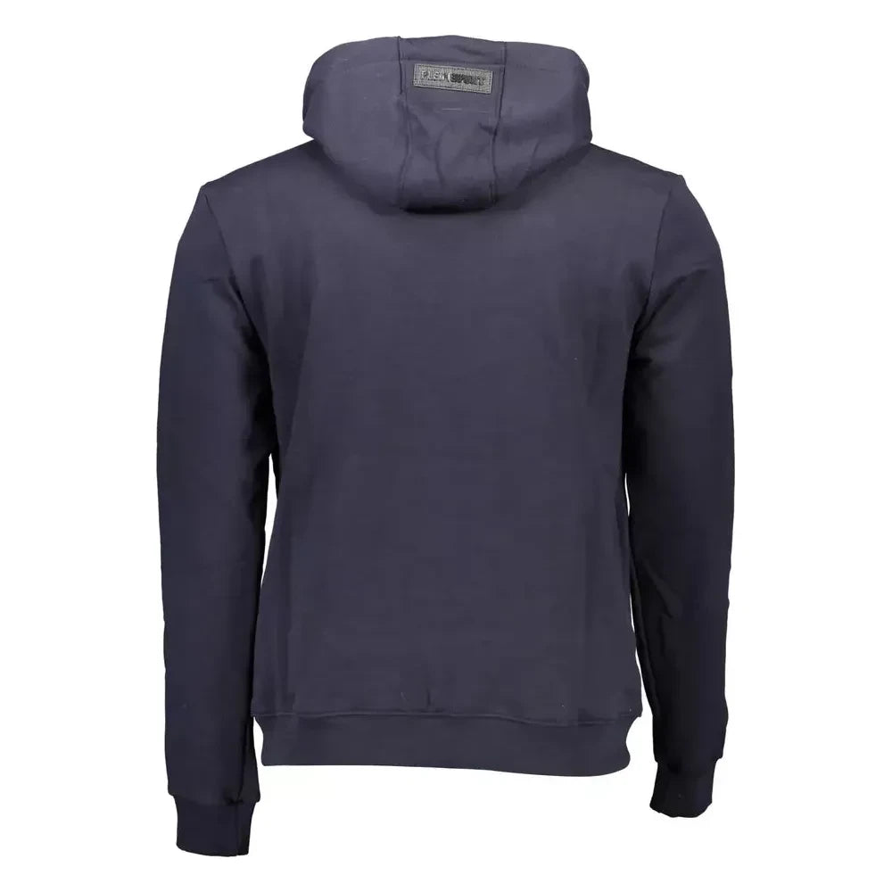 Plein Sport Electric Blue Contrast Hoodie with Logo Detail Plein Sport