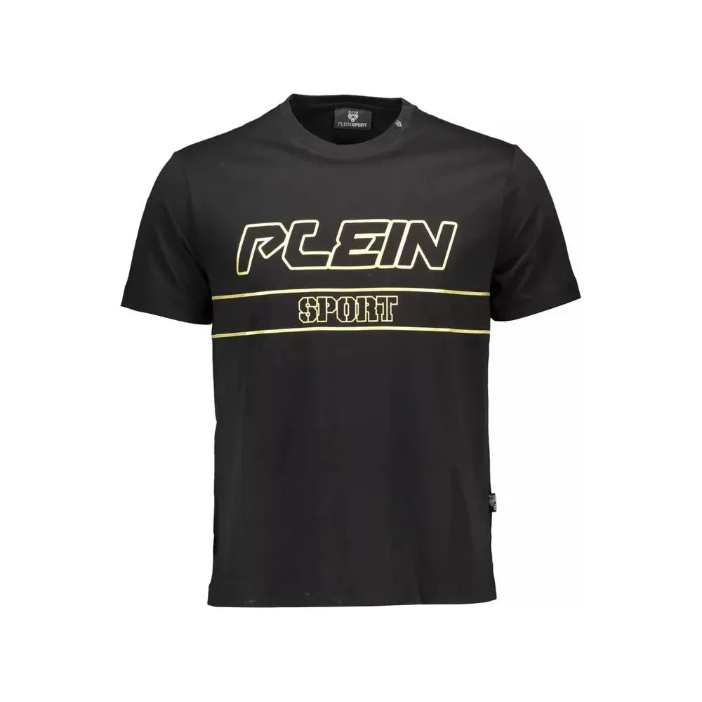 Plein Sport Sleek Cotton Crew Neck Tee with Iconic Print Plein Sport