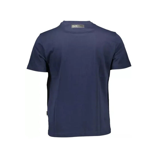 Plein Sport Athletic Blue Crew Neck Tee with Logo Detail Plein Sport