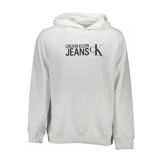 Calvin Klein Eco-Conscious White Hooded Sweatshirt Calvin Klein