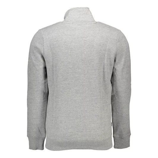 Superdry Sleek Long-Sleeved Zip Sweatshirt in Gray Superdry