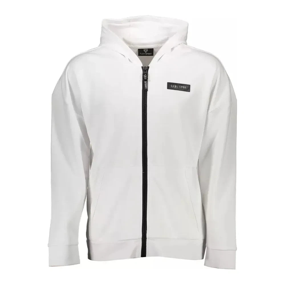 Plein Sport Contrast Detail Zip-Up Hoodie with Logo Plein Sport