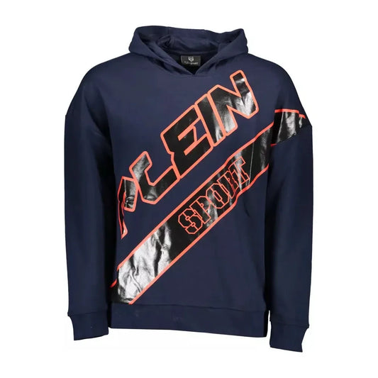 Plein Sport Blue Contrast Detail Hooded Sweatshirt Plein Sport