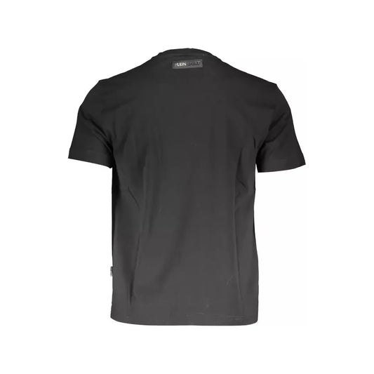 Plein Sport Exclusive V-Neck Logo Tee in Black Plein Sport