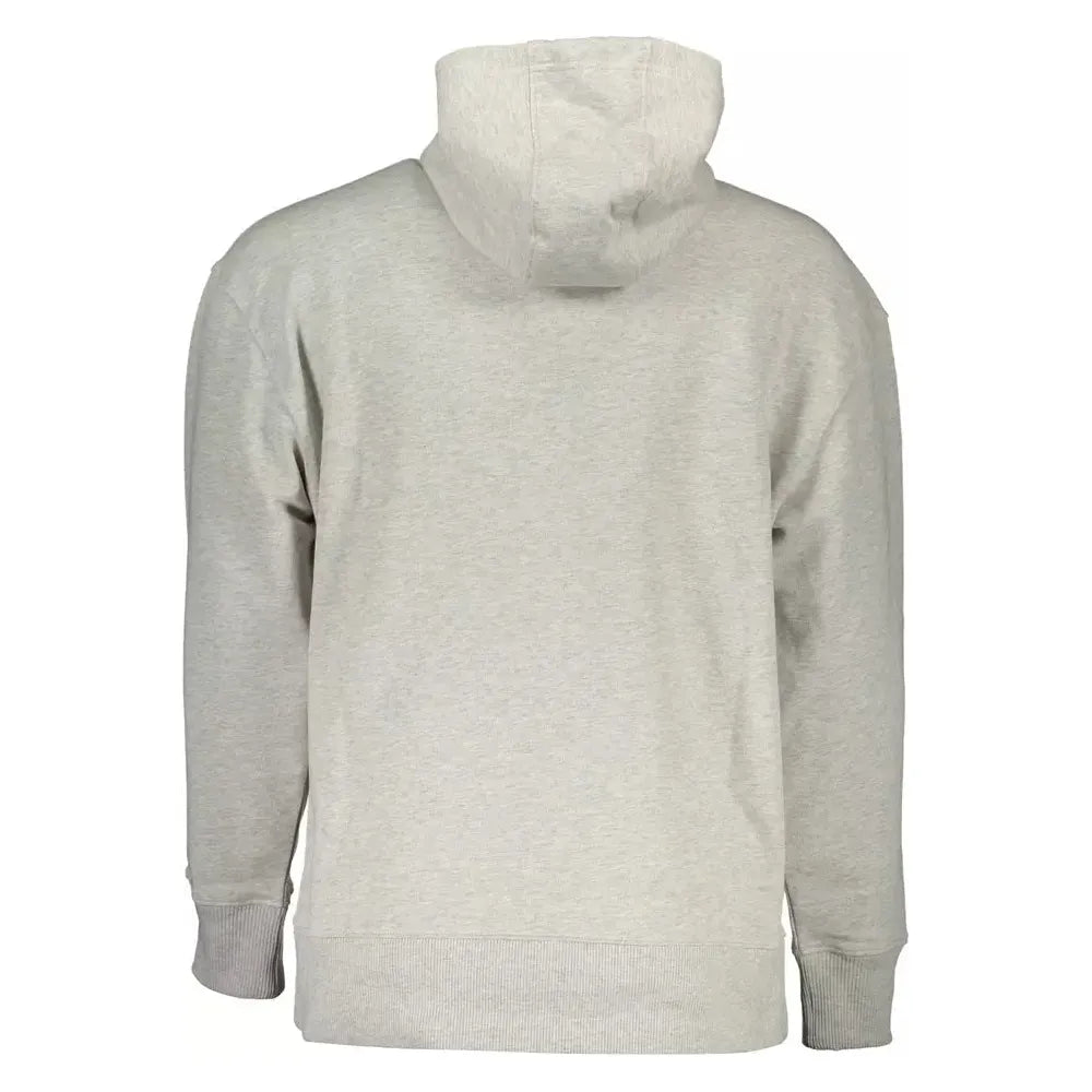 Tommy Hilfiger Chic Gray Hooded Sweatshirt with Contrasting Details Tommy Hilfiger