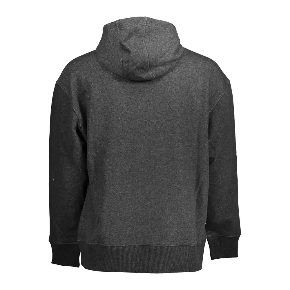 Tommy Hilfiger Elevated Casual Black Cotton Hoodie Tommy Hilfiger