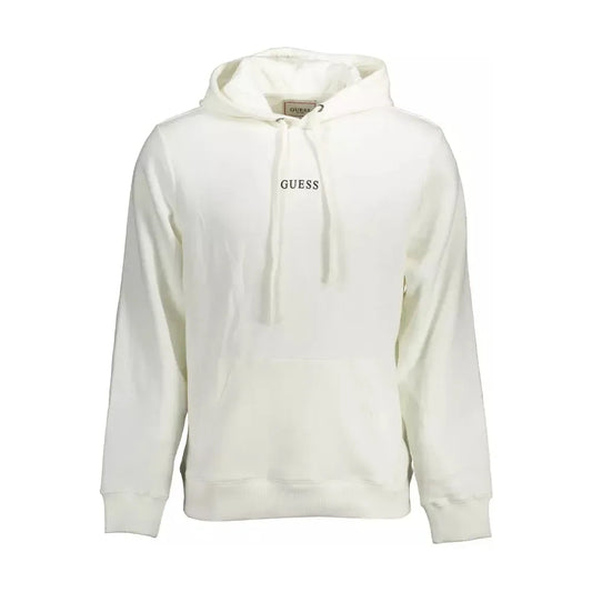 Guess Jeans Eco-Chic White Hoodie with Iconic Print Guess Jeans