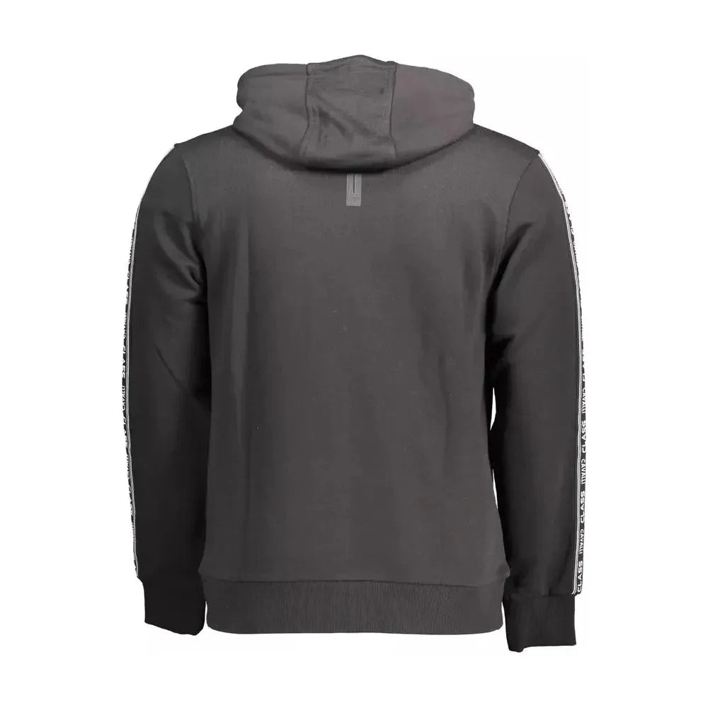 Cavalli Class Elegant Hooded Sweatshirt with Contrasting Details Cavalli Class