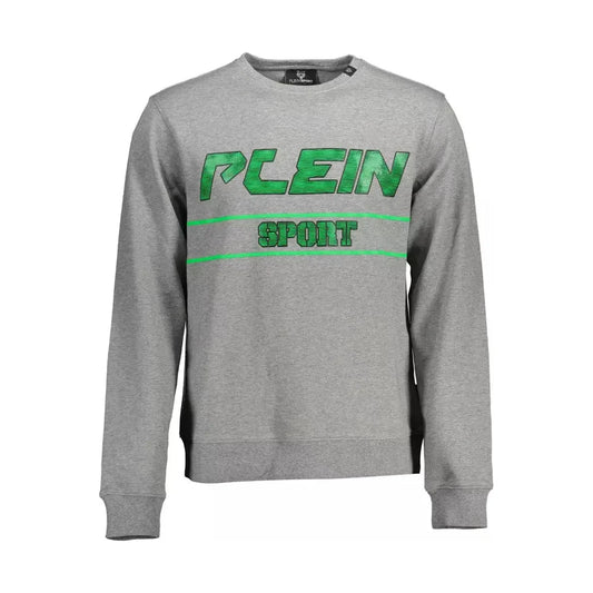 Plein Sport Sophisticated Gray Long-Sleeve Sweatshirt Plein Sport