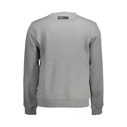 Plein Sport Sophisticated Gray Long-Sleeve Sweatshirt Plein Sport