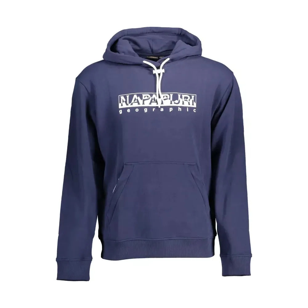 Napapijri Chic Blue Cotton Hooded Sweatshirt Napapijri