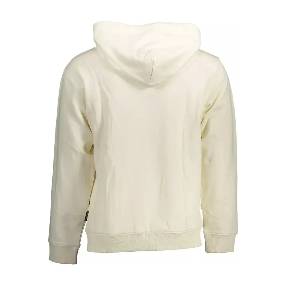 Napapijri Elegant White Cotton Hooded Sweatshirt Napapijri