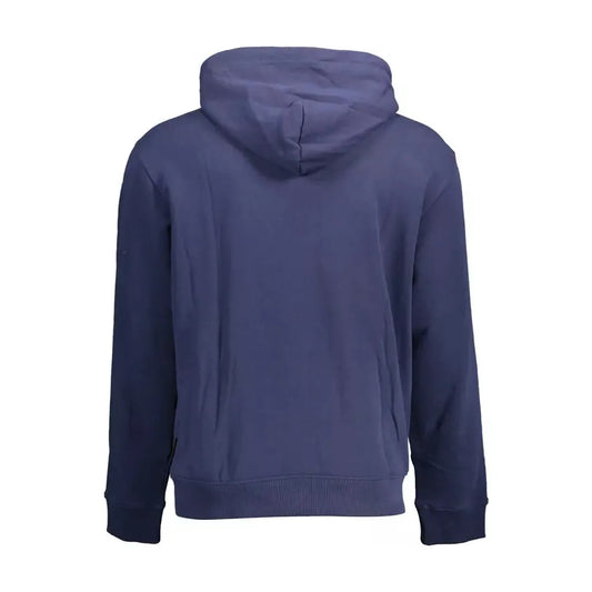 Napapijri Chic Blue Cotton Hooded Sweatshirt Napapijri