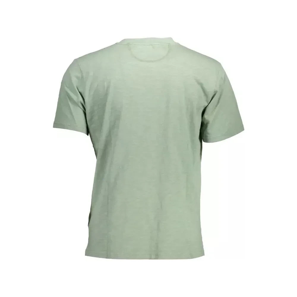 La Martina Chic Embroidered Green Tee with Pocket La Martina