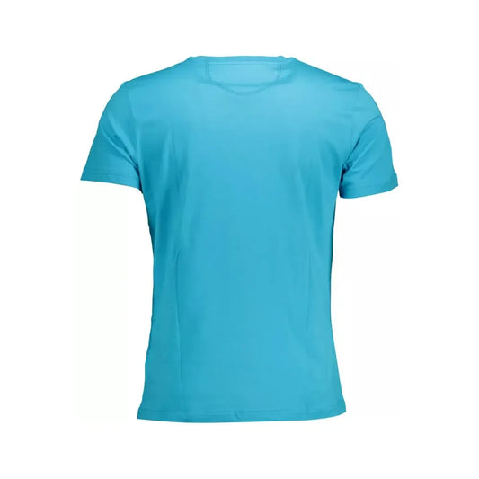 La Martina Classic Crew Neck Cotton Tee in Blue La Martina