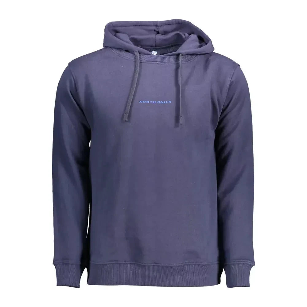 North Sails Elegant Blue Cotton Hooded Sweater North Sails