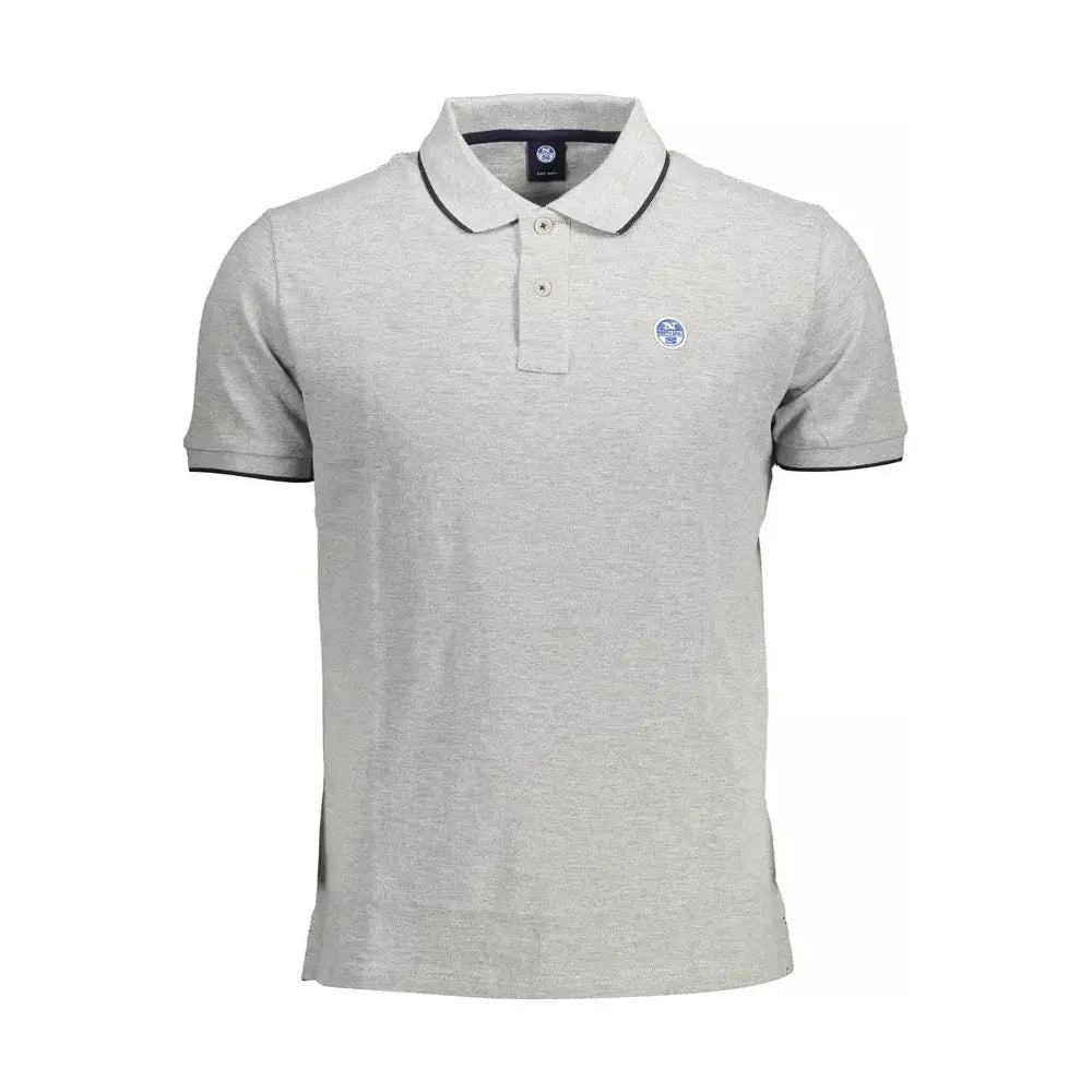 North Sails Elegant Gray Contrast Detail Polo Shirt North Sails