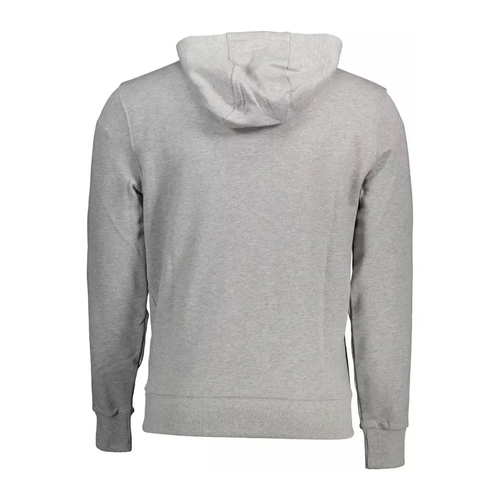 North Sails Chic Gray Hooded Cotton Sweatshirt North Sails