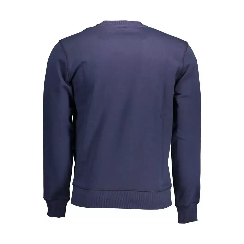 North Sails Sleek Blue Cotton Crewneck Sweatshirt North Sails