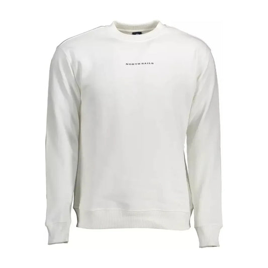 North Sails Elegant White Cotton Sweater for Men North Sails