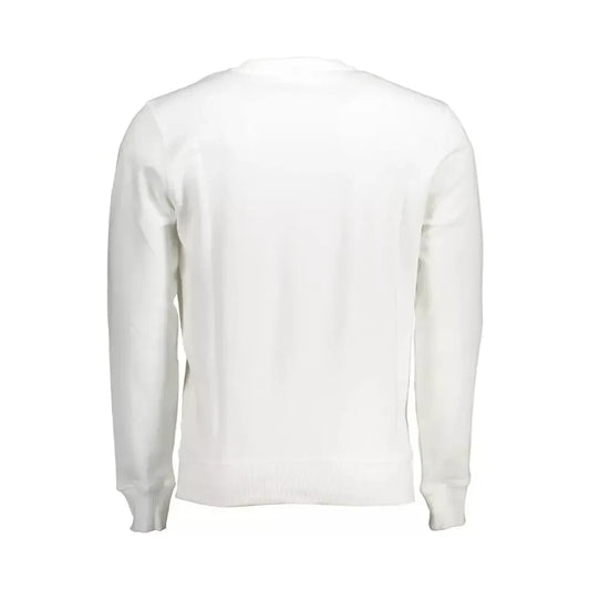 North Sails Exclusive White Cotton Round Neck Sweater North Sails