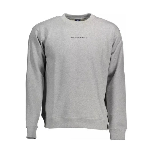 North Sails Elegant Gray Long-Sleeved Crewneck Sweater North Sails